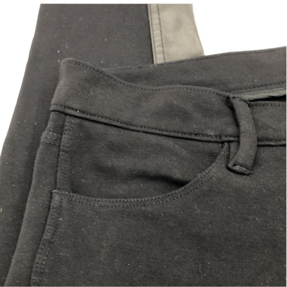 J. CREW “The Gigi Pant” Equestrian Style Faux Leather Knit Pants in Black Size 2 - Picture 6 of 7
